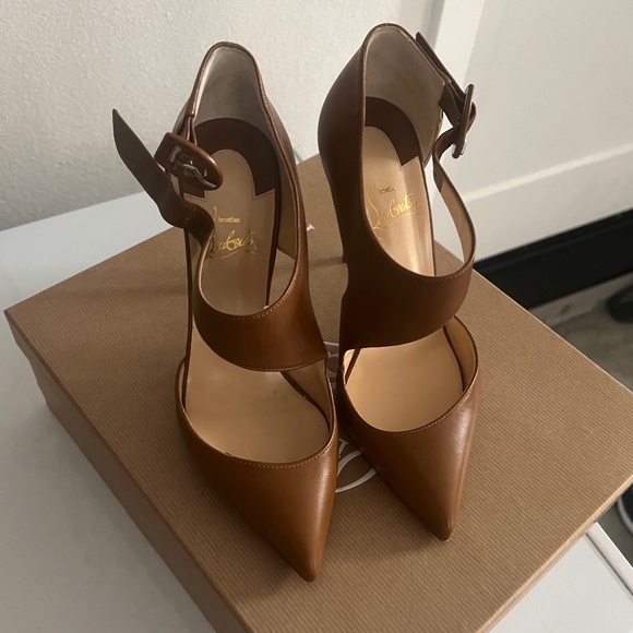 CHRISTIAN LOUBOUTIN Shiny Nappa Sharpeta 100 Pumps - Picture 4 of 5